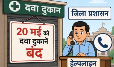 20 मई को दवा दुकानें बंद, जिला प्रशासन ने जारी किए हेल्पलाइन नंबर