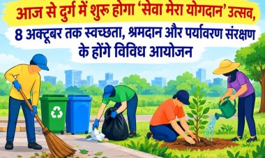 आज से दुर्ग में शुरू होगा ‘सेवा मेरा योगदान’ उत्सव, 8 अक्टूबर तक स्वच्छता, श्रमदान और पर्यावरण संरक्षण के होंगे विविध आयोजन