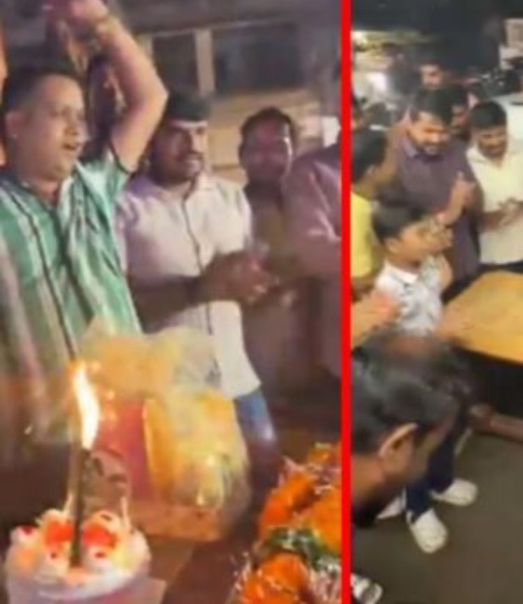सोशल मीडिया पर वीडियो वायरल होते ही कार्रवाई, बीच सड़क जन्मदिन मनाने पर भाजयुमो जिलाध्यक्ष समेत अन्य पर FIR