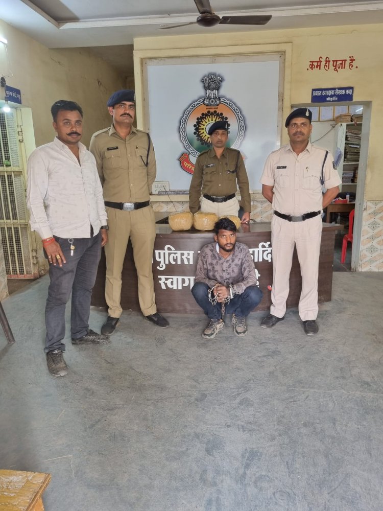 पुलगांव पुलिस की कार्यवाही  ,आरोपी को अवैध रूप से रखे मादक पदार्थ गांजा के साथ किया गया गिरफ्तार