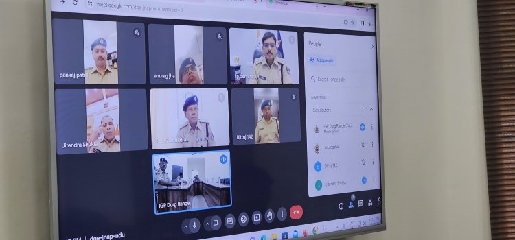 पुलिस महानिरीक्षक द्वारा दुर्ग रेंज के अधिकारियों के साथ हाई लेवल वर्चुअल बैठक