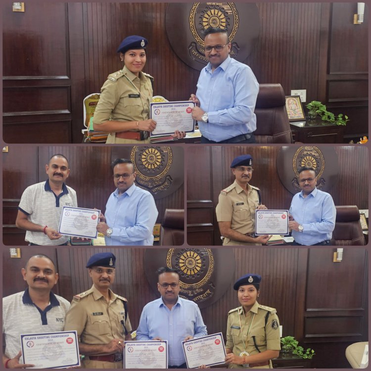 रायपुर पुलिस द्वारा आयोजित राज्य स्तरीय शूटिंग प्रतियोगिता में दुर्ग रेंज कार्यालय में पदस्थ डीएसपी श्रीमती शिल्पा साहू को मिला सिल्वर मेडल