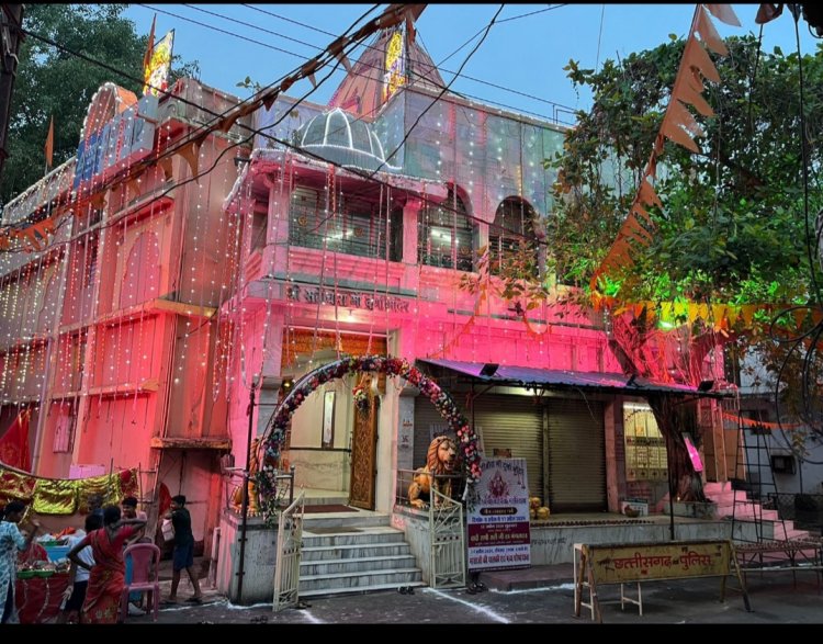 दुर्गा मंदिर में दिव्य दीप उत्सव के साथ किया गया हिन्दू नववर्ष का स्वागत