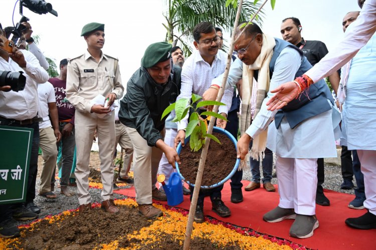 मुख्यमंत्री ने आम का पौधा रोपकर बस्तर ज़िले में की एक पेड़ माँ के नाम महावृक्षारोपण अभियान की शुरुआत