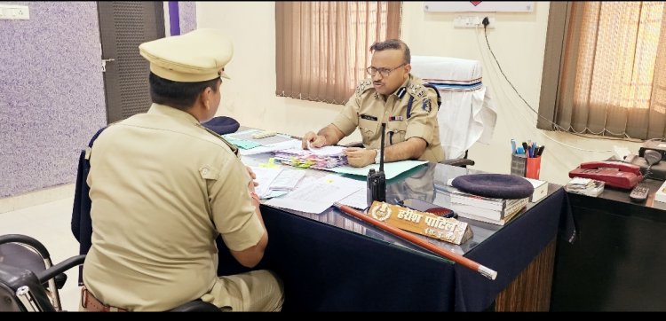 पुलिस महानिरीक्षक दुर्ग रेंज के द्वारा नगर पुलिस अधीक्षक छावनी कार्यालय का किया गया आकस्मिक निरीक्षण