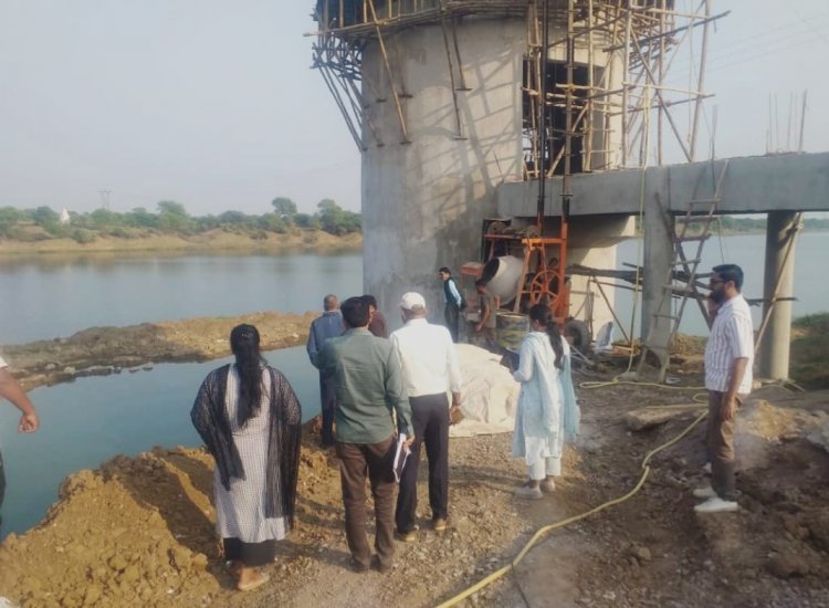 जल जीवन मिशन के तहत मोतीमपुर समूह जल प्रदाय योजना का निरीक्षण