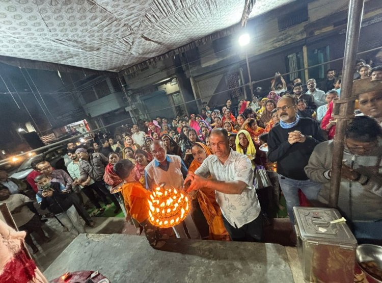 सत्तीचौरा दुर्गा मंदिर में बड़े धूमधाम से मनाई गई श्री काल भैरव जयंती  हजारों धर्मप्रेमियों की उपस्थिति में 108 पूजा थाल से की गई महाआरती