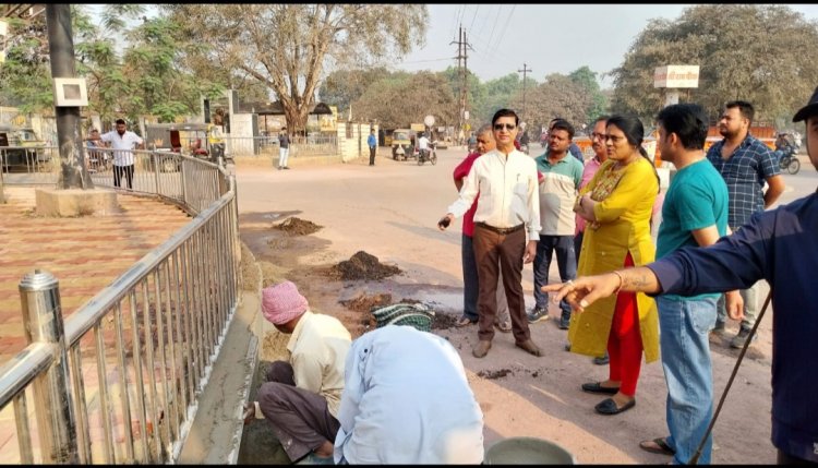 चौराहे का सौन्दर्यी करण करने मौके पर रिसाली आयुक्त ने बनाया प्लान,15 दिनों में संवारने दिए निर्देश