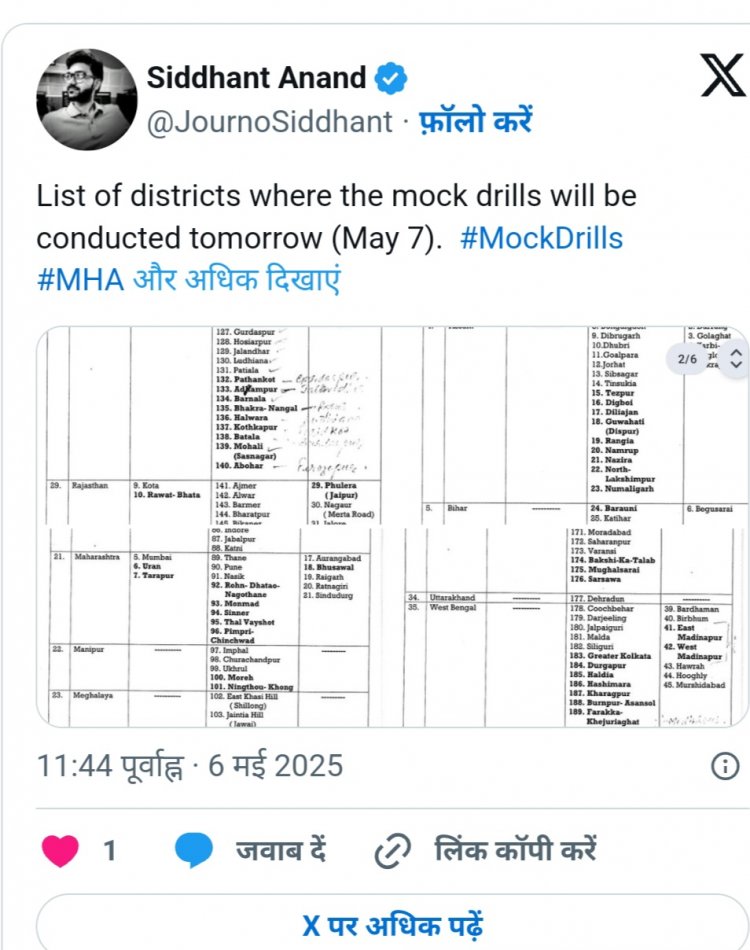 देश के 244 जिलों में कल मॉक ड्रिल, दुर्ग का भी नाम, भारत-पाक के बीच युद्ध की संभावना