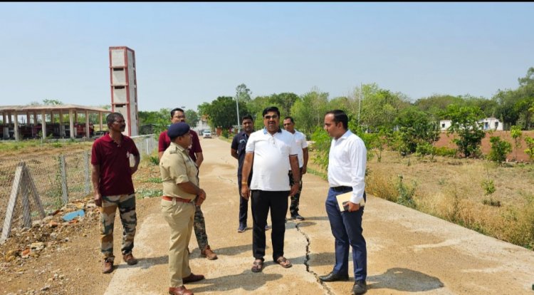 बोरसीभांठा में बनेगा ऑक्सीजोन विधायक गजेन्द्र यादव ने किया निरिक्षण