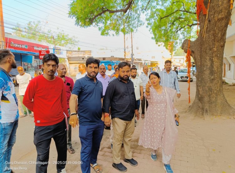 कसारिडीह व गुरुघासी दास वार्ड,नालियों पर अतिक्रमण कर सफाई व्यवस्था बाधित करने वालों पर होगी कार्रवाई-मेयर
