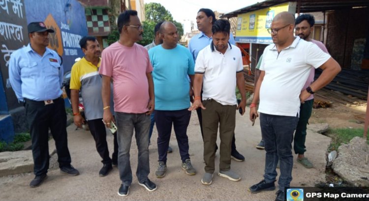 वैशानी नगर जोन क्र. 02 के विभिन्न वार्डो के कार्यो का आयुक्त ने किया निरीक्षण