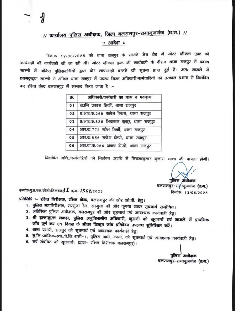 थाने के पूरे स्टॉफ पर कार्रवाई, सस्पेंड किए गए