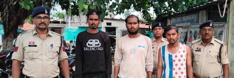 शराब पीने के लिए रुपए नहीं दिए तो युवक पर चाकू से किया प्राणघातक हमला,3 आरोपी गिरफ्तार