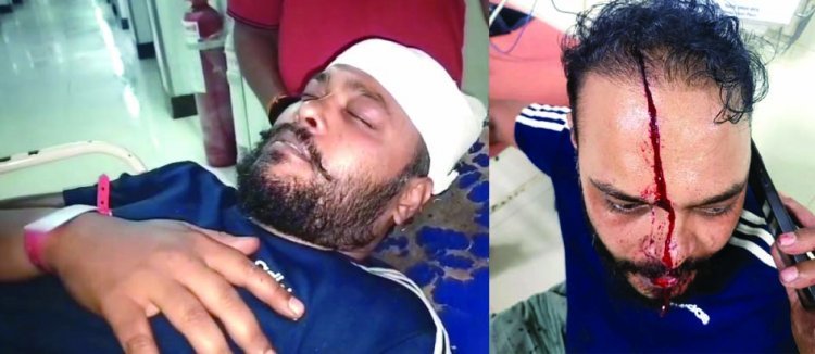 भिलाई : शुक्रवार देर रात सेक्टर-5 मार्केट में BSP कर्मी पर गैंगस्टर अमित जोश का जीजा लकी जॉर्ज और उसका साथी ने किया तलवार से जानलेवा हमला