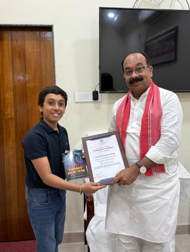 12 वर्षीय सात्विक समद्दार ने लॉन्च की हॉरर फैंटेसी पुस्तक 'कॉस्मिक मॉन्स्टर'