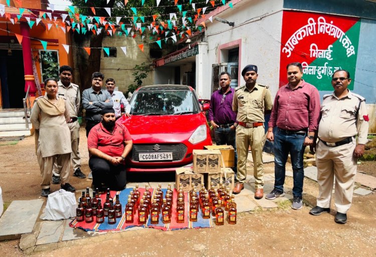 आबकारी विभाग ने मध्य प्रदेश की अवैध मदिरा और 01 वाहन किया जप्त, 01 आरोपी गिरफ्तार