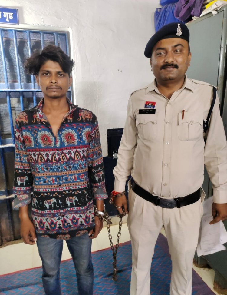 दुर्ग :नयापारा नदी रोड मोड़ पर चाकू लहराकर दहशत फैलाने वाला पुलिस की गिरफ्त में