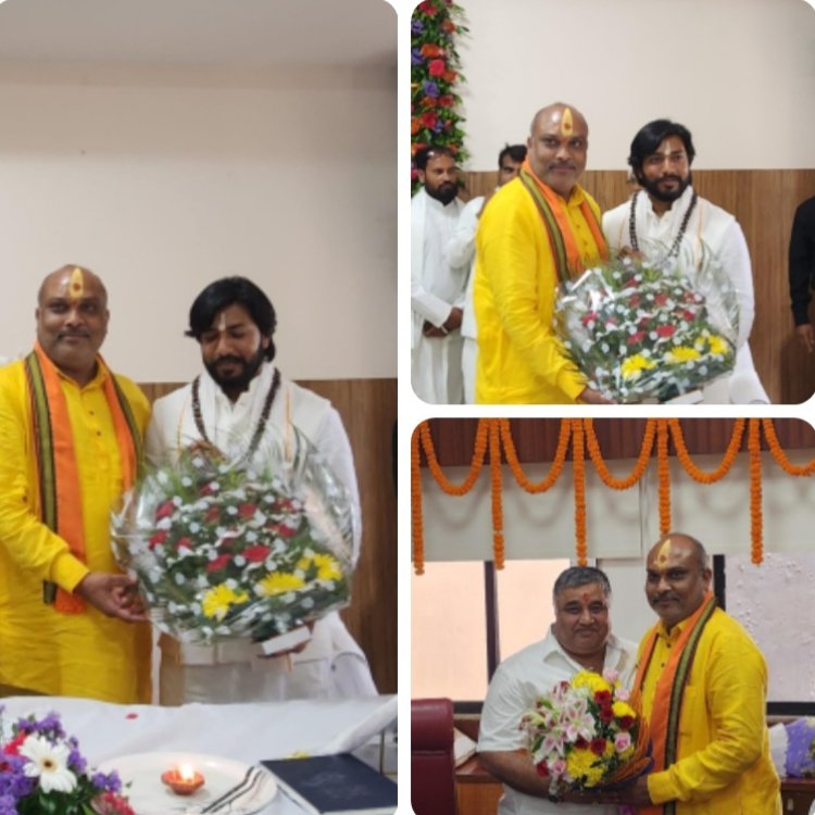 दुर्ग ग्रामीण विधायक ललित चंद्राकर ने नवनियुक्त मंत्री राजेश अग्रवाल व गुरु खुशवंत साहेब जी को दी बधाई और शुभकामनाएं