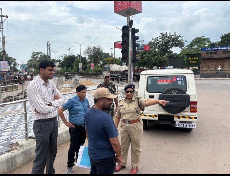 राजेन्द्र प्रसाद चौक पर यातायात अव्यवस्था पर सख्ती, पुलिस-नगर निगम मिलकर करेंगे सुधार