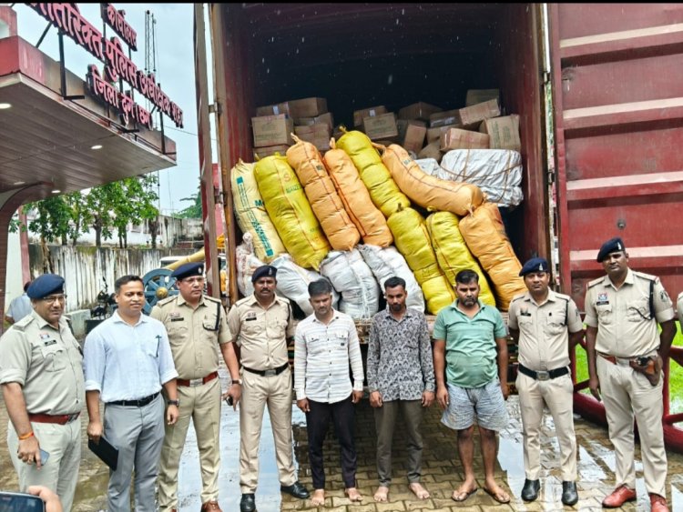 दुर्ग पुलिस की बड़ी कार्रवाई: अंतरराज्यीय गांजा तस्कर गिरोह का भंडाफोड़, 3 क्विंटल 88 किलो गांजा बरामद