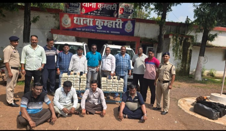 कुम्हारी पुलिस ने दो स्कॉर्पियो से 6 करोड़ 60 लाख रुपए किए बरामद, आयकर विभाग को दी सूचना