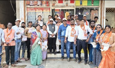 आत्मनिर्भर भारत संकल्प अभियान के तहत कसारीडीह बोरसी मंडल में पदयात्रा व घर-घर संपर्क अभियान आयोजित