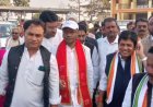 प्रदेश कांग्रेस अध्यक्ष दीपक बैज के मनरेगा बचाओ संग्राम पदयात्रा में लगातार साथ चल रहे हैं अय्यूब खान 