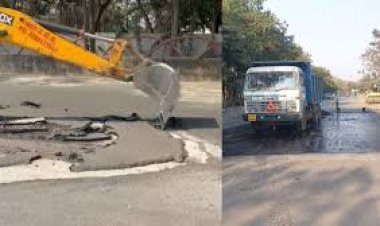 PWD की गुणवत्ता पर सवाल! एक साल में उखड़ी करोड़ों की सड़क, आनन-फानन में कराई गई दोबारा मरम्मत