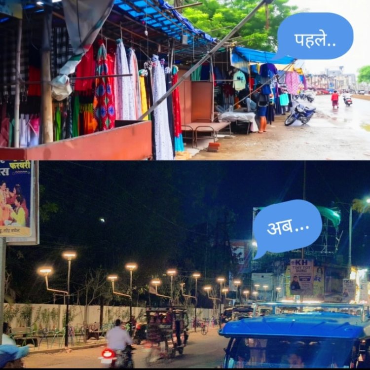 महापौर अलका बाघमार की पहल रंग लाई: इंदिरा मार्केट में सौंदर्यकरण से बदली तस्वीर
