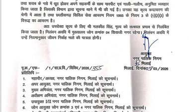 नशे में मारपीट और लगातार अनुपस्थित रहने पर भिलाई निगम का कर्मचारी सस्पेंड