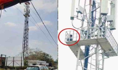 शादी नहीं तो जान दे दूंगा: युवती के इनकार पर युवक टावर पर चढ़ा, 4 घंटे तक हंगामा