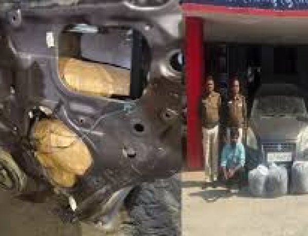 रायगढ़ में ‘पुष्पा’ स्टाइल गांजा तस्करी का भंडाफोड़, कार के दरवाजों में छुपा था 19 किलो माल