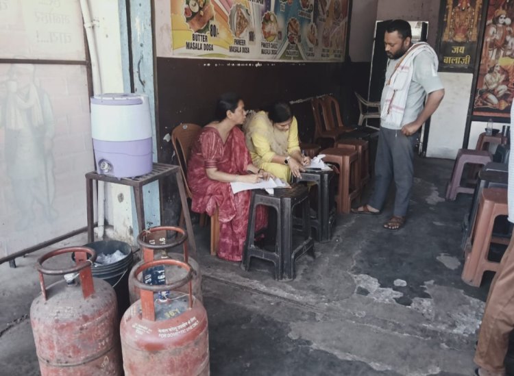 घरेलू गैस के व्यावसायिक उपयोग पर सख्ती, दुर्ग में खाद्य विभाग की कार्रवाई – कई सिलेंडर जब्त