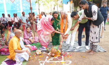 दुर्ग :ग्राम नगपुरा में विकास की नई शुरुआत: विधायक ललित चंद्राकर ने सामुदायिक भवन व श्रीकृष्ण मंदिर का किया भूमिपूजन