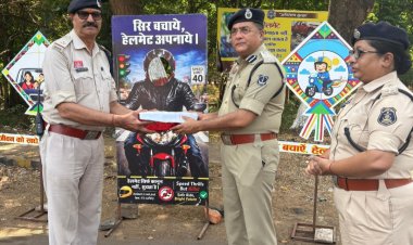 एसपी दुर्ग का मानवीय कदम—तपती धूप में ड्यूटी कर रहे जवानों को राहत सामग्री