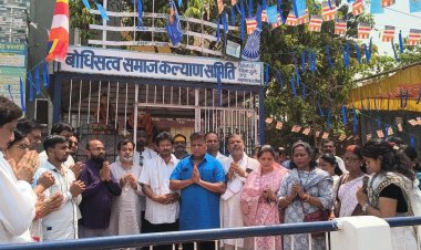 ब्लॉक कांग्रेस सुपेला कोसा नगर ने मनाई डॉ. अंबेडकर की 135वीं जयंती