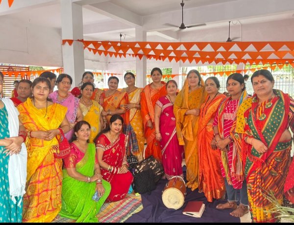 हनुमान जयंती पर नीलू महिला स्व सहायता समूह द्वारा भव्य सुंदरकांड पाठ एवं भजन-कीर्तन