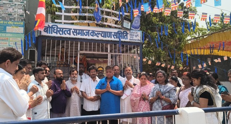 ब्लॉक कांग्रेस सुपेला कोसा नगर ने मनाई डॉ. अंबेडकर की 135वीं जयंती