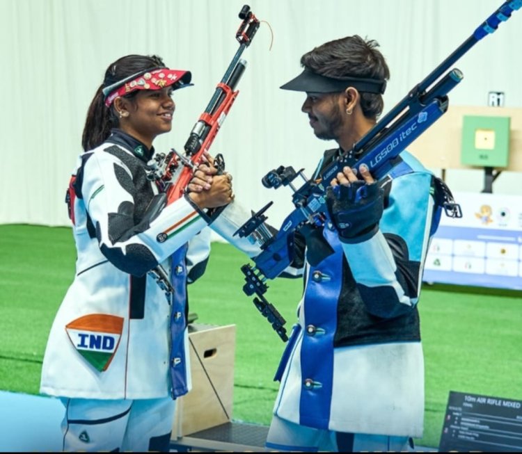 दिव्यांशु देवांगन एवं  शाम्भवी क्षीरसागर ने विश्वकप शूटिंग स्पर्धा में जीता गोल्ड मेडल : विश्व रिकॉर्ड भी बनाया