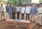 शिवनाथ नदी किनारे जुआ खेलते 7 आरोपी गिरफ्तार, नगदी समेत वाहन और मोबाइल जब्त