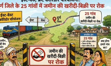 ईस्ट-वेस्ट फ्रेट कॉरिडोर परियोजना: दुर्ग जिले के 25 गांवों में जमीन की खरीदी-बिक्री पर रोक