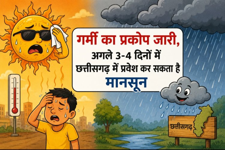 गर्मी का प्रकोप जारी, अगले 3-4 दिनों में छत्तीसगढ़ में प्रवेश कर सकता है मानसून