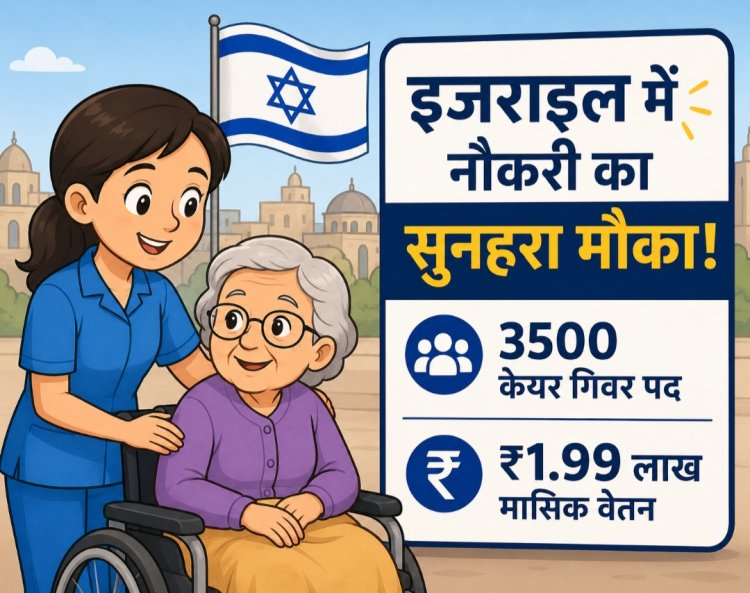 इजराइल में नौकरी का सुनहरा मौका: 3500 केयर गिवर पदों पर भर्ती, मिलेगा ₹1.99 लाख मासिक वेतन