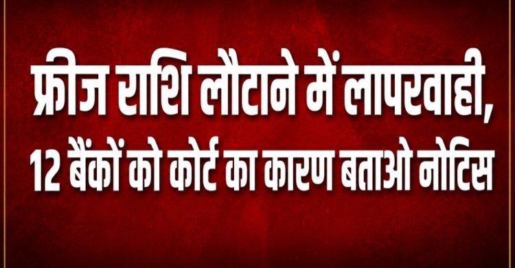 दुर्ग : फ्रीज राशि लौटाने में लापरवाही, 12 बैंकों को कोर्ट का कारण बताओ नोटिस