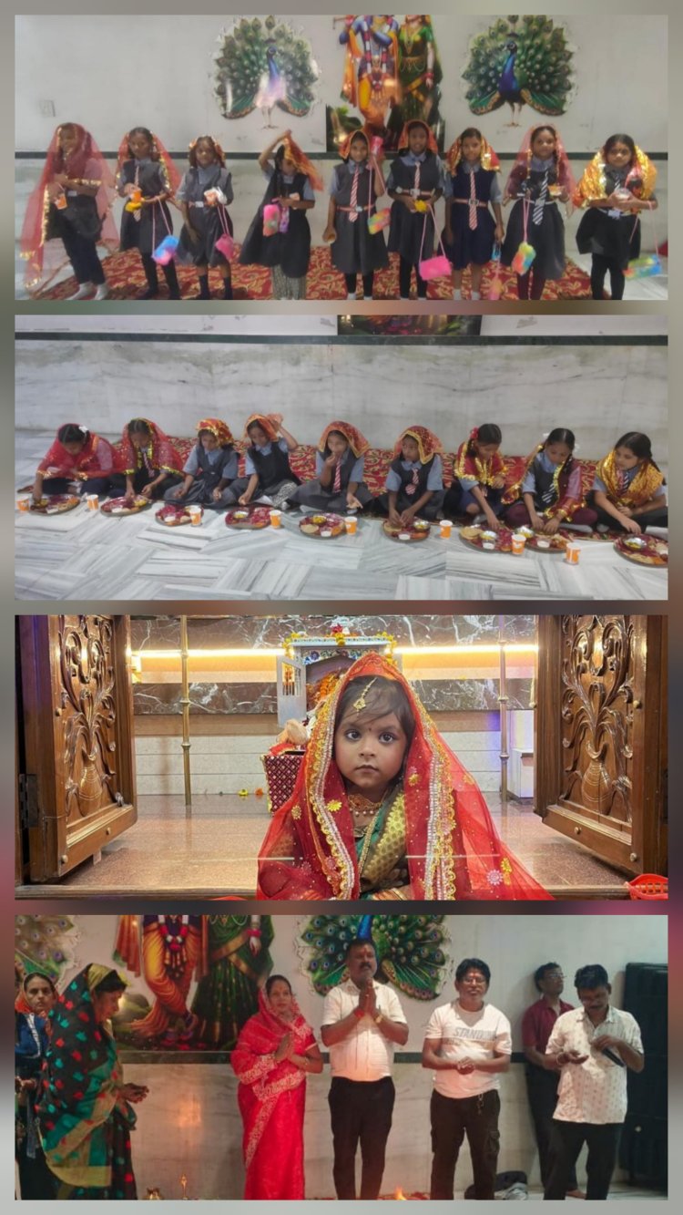 गुप्त नवरात्र नवमी पर सत्तीचौरा दुर्गा मंदिर में अभिषेक, कन्या पूजन और कन्या भोज का आयोजन