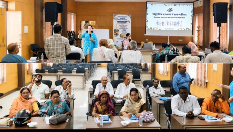 दुर्ग के पांच गांवों के मीडियेटर्स ले रहे विशेष प्रशिक्षण, संवाद से सुलझेंगे ग्रामीण विवाद
