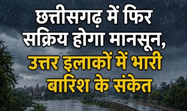 छत्तीसगढ़ में फिर सक्रिय होगा मानसून, उत्तर इलाकों में भारी बारिश के संकेत