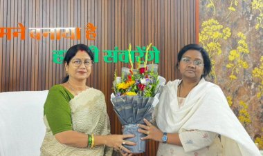 आयुक्त का पदभार संभालने के बाद महापौर अलका बाघमार से मिलीं लीना कोसम, निगम के विकास कार्यों को लेकर हुई सौजन्य मुलाकात