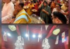 दुर्ग के सत्तीचौरा में 108 पूजा थाल से हुई माता की महाआरती, फूलों की वर्षा और आतिशबाजी ने मोहा मन